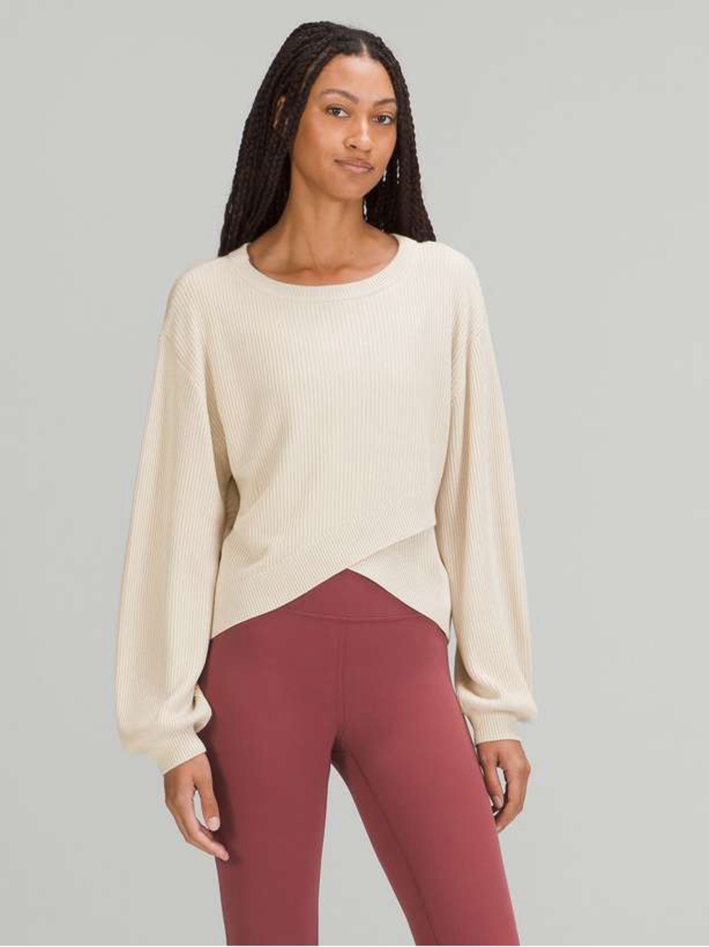 Lululemon Reversible Crossover Sweater White Opal 8